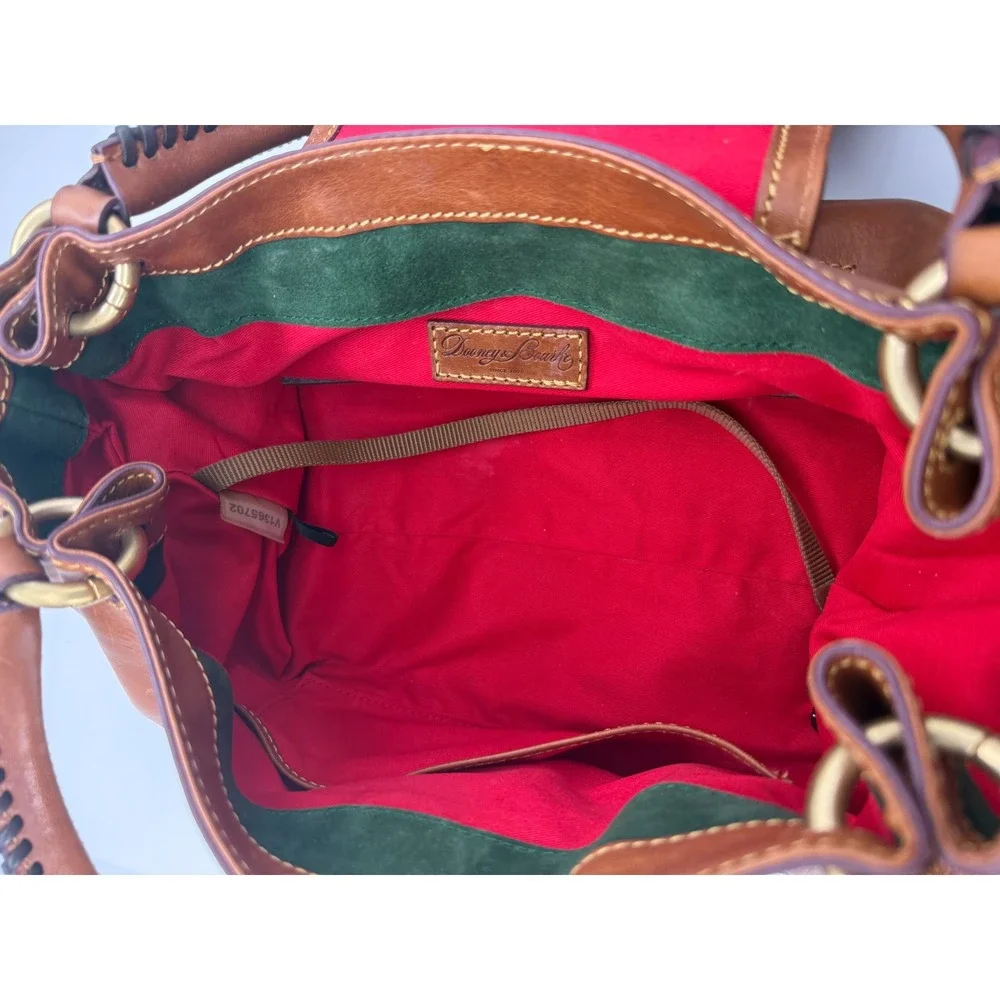 Dooney & Bourke Florentine Vachetta Leather Satchel Handbag Natural Brown Purse
